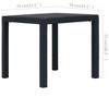 vidaXL Patio Table Garden Outdoor Porch Dining Table with Rattan Look Plastic - 4 of 4