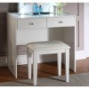 Sapphtopaz Makeup Vanity Desk with Mirror and Lights, Wood Makeup Table and Stool Set with 10 Lights and USB Port and Power Outlet - 2 of 4
