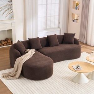Whisen L-Shape Sectional Sofa with Curved Chaise - 1 of 4
