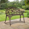 Karl Home | Bronze Color Powder Coated Aluminium Outdoor Bench - 4 of 4