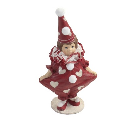 Valentine's Day 6.0" Valentine Clown Girl Hearts Love Bethany Lowe Designs, Inc.  -  Decorative Figurines