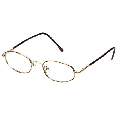 Flex Plus by Vivid FP-86 Designer Reading Eye Glasses in Tortoise Havana Brown Gold Amber 48mm +2.50 | Ladies | Oval Shape | Medium Fit