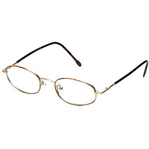 Flex Plus by Vivid FP-86 Designer Blue Light FIlter Reading Glasses in Tortoise Havana Brown Gold Amber 48mm +2.00 | Ladies | Oval Shape | Medium Fit - 1 of 4