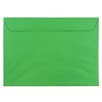 JAM Paper 9 x 12 Booklet Envelopes Green Recycled 154124