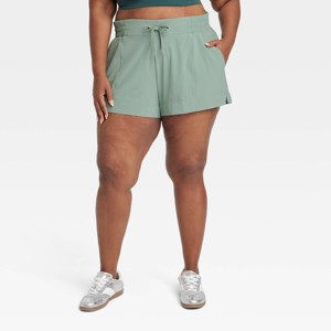 Women's Woven Mid-Rise Shorts 4" - All In Motion™ - 1 of 3