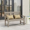 WestinTrends Malibu Outdoor 2-Person All-Weather HDPE Front Porch Garden Bench - 2 of 4
