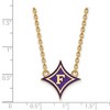 Black Bow Jewelry 14k Yellow Gold Plated Sterling Silver Furman Paladins NCAA Necklace 18 Inch - 3 of 4