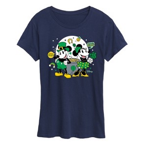 Women's - Disney - Mickey And Minnie Pot Of Gold Short Sleeve Graphic T-Shirt - 1 of 4