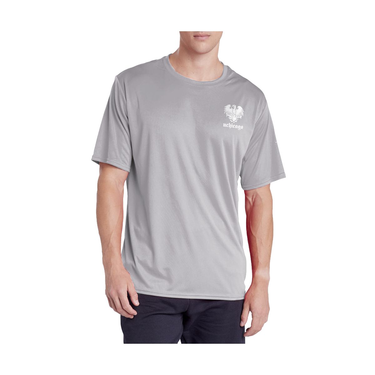 Men's University of Chicago Sport Active T-Shirt Left Chest Logo