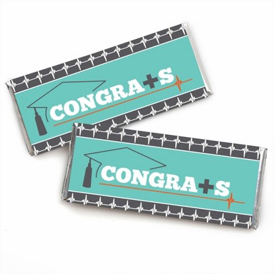 Big Dot of Happiness Medical School Grad - Candy Bar Wrapper Doctor Graduation Party Favors - Set of 24