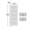 Homy Casa 5-Shelf Bookcase with Adjustable Shelves for Living Room, Bedroom or Home Office, White - 3 of 4
