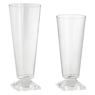clear candle vases