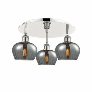 Fenton - 3 Light Flush Mount In Art Deco Style-8 Inches Tall and 18.25 Inches Wide - 1 of 1