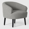 WestinTrends Alexandria 29" Wide Mid Century Modern Faux Shearling Barrel Accent Arm Chair - 4 of 4