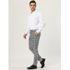 INSPIRE CHIC Men's Houndstooth Geometric Printed Color Block Dress Pants - 4 of 4