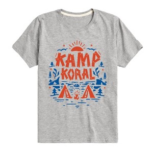 Boys' - Spongebob Squarepants - Kamp Koral Campsite Bonfire Short Sleeve Graphic T-Shirt - 1 of 4