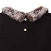 Hope & Henry Girls' Fit and Flare Ponte Dress with Faux Fur, Toddler - 3 of 4