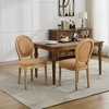Kumasinova Set of 2 French Upholstered Dining Chairs, PU Leather Kitchen Chairs with Hand-Pulled Buckles, High Back Dining Room Chair,Solid Wood Frame - 2 of 4