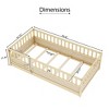 Floor Bed, with Super High Security Barrier, Children's Floor Bed Frame - 2 of 4