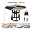 Nasitip Round Dining Table for 4-6, 42" Farmhouse Kitchen Table with Storage, Circle Dinner Tables for Dining Room, Living Room, Apartment(Only Table) - 3 of 4
