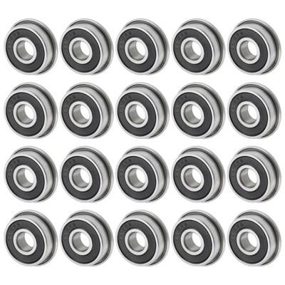 Unique Bargains Chrome Steel Rubber Shielded Flanged Ball Bearing