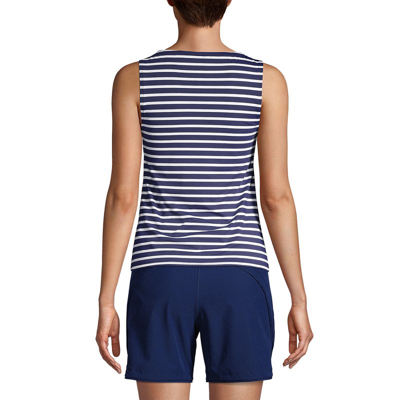Lands' End Women's High Neck UPF 50 Modest Tankini Top Swimsuit, 2 of 7