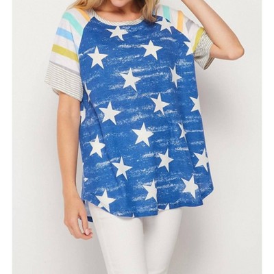 Women's Stars & Stripes Raglan Top - honeyme