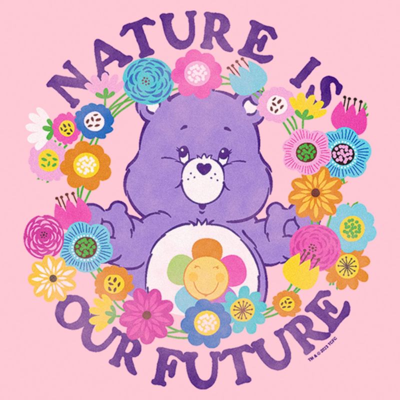 Girl's Care Bears Nature Is Our Future Harmony Bear T-Shirt, 2 of 5