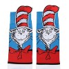 Cat In The Hat Socks Adult Mid Calf Crew Socks with 3D Embroidered Hat - 2 of 4