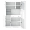 GDFStudio Aryn Farmhouse Multi-Functional Kitchen Storage Cabinet with Pull-Out Side Cabinet, Door Shelves and Drawer - 4 of 4