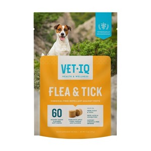 VetIQ Smoke Flavor Flea & Tick Supplement for Dogs - 9.5oz/60ct - 1 of 4