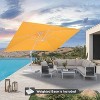 PURPLE LEAF  Patio Umbrella White Cantilever Offset Umbrella Rectangle Outdoor Umbrella with 360-degree Rotation - 3 of 4
