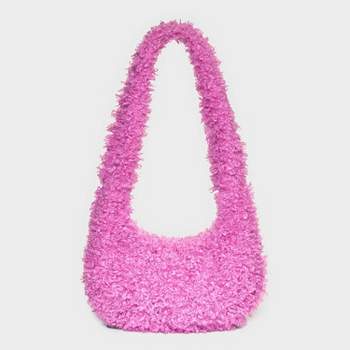 Slouchy Faux Fur Hobo Shoulder Handbag - Wild Fable™
