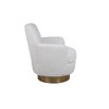 Velvet Swivel Barrel Chair, Comfy Round Accent Armchair with 360° Swivel & Gold Iron Base for Living Room & Bedroom - 4 of 4