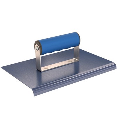 Bon Tool 22-733 Edger - Blue Steel 9-inch X 6-inch - 3/8-inch Radius 1/2-inch Lip Comfort Grip Handle