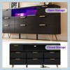 Jojoka Modern 8-Drawer Dresser TV Stand with LED Light, Power Outlets & Open Shelf – Fits 32-65" TVs for Bedroom or Living Room - 2 of 4