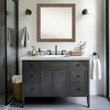 Amanti Art Pia Medium Brown Non-Beveled Framed Bathroom Vanity Wall Mirror - 4 of 4