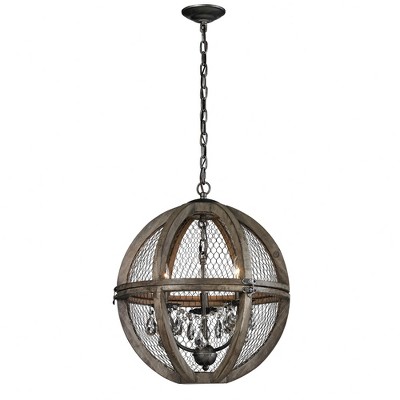 Elk Home Renaissance Invention 3 - Light Chandelier in  Aged Wood