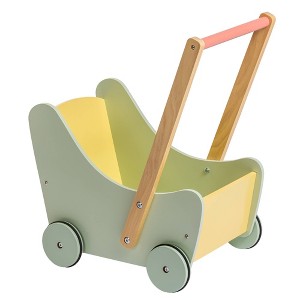 JC Toys Twiggly Toys Boutique Wooden Push Cart for Dolls - 1 of 4