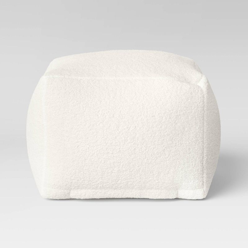 Pouf Cream Faux Shearling - Room Essentials&#8482;, 4 of 12