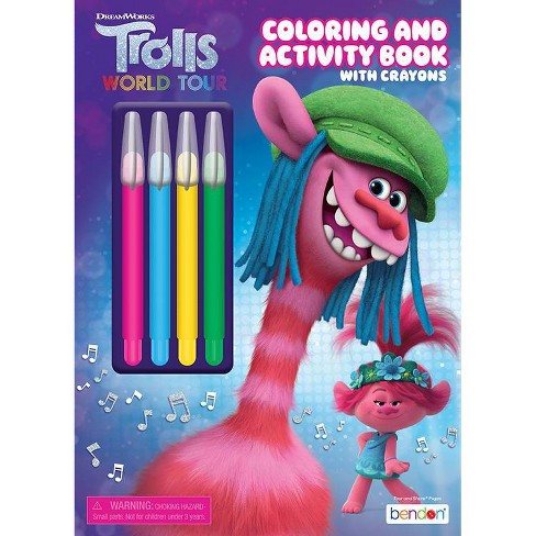 Trolls 2 Coloring With Jumbo Twist Crayons Target