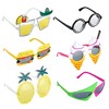 Blue Panda 12 Pack Funny Novelty Glasses - Photo Booth Props for Summer Beach Party, Hawaiian Luau Birthday Themed Party Favors - 4 of 4
