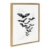 Kate & Laurel All Things Decor 18"x24" Sylvie Goth Bats Framed Wall Art by Viola Kreczmer Gold Bat: Transitional Style, Vertical Layout - 2 of 4