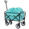 VisioGear Extention Collapsible Foldable Wagon Cart, Grocery Cart for for Camping Shopping Sports Gardeing Fishing, Blue, 25.98"*17.32"*37.4" - 4 of 4