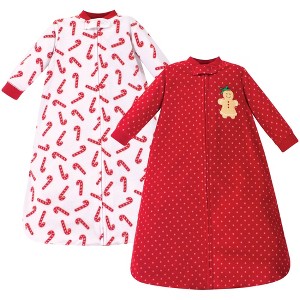 Hudson Baby Infant Girl Long-Sleeve Fleece Sleeping Bag, Sugar Spice - 1 of 3