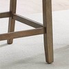 Wood Counter Chair (Set of 2) with Memory Foam Seat, Stretchers, Driftwood Finish, Ash-Gray Fabric, and Nailhead Trim - 4 of 4
