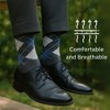 Alpine Swiss Mens Dress Socks 6 Pair Crew Sock Cotton Dress Socks for Men Solid Ribbed Argyle Pattern Multicolor Fun Designs - 3 of 4