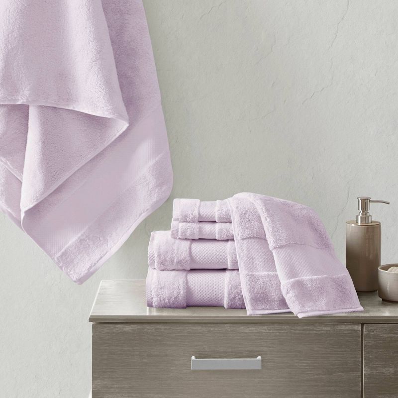 Turkish 100% Cotton 6pc Absorbent Ultra Soft Bath Towel Set, 3 of 9