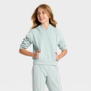 Girls' Cozy Rib Hoodie - All In Motion™ - 1 of 3