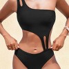 Women's Enchantress Black Cutout Monokini One-Piece Swimsuit- Cupshe - 3 of 4